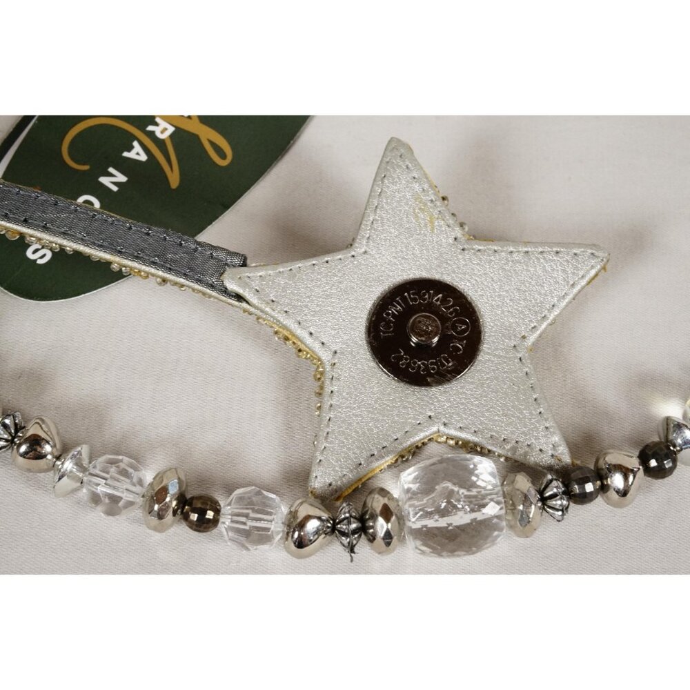 RARE Mary Frances Super Star Silver Gold Beaded Holiday Purse Handbag NEW!! - Picture 10 of 10